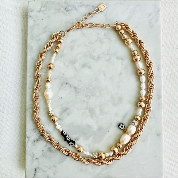 Dannijo Lucy 10K Gold-Plated & Multi-Stone Double-Strand Necklace NWT - Picture 14 of 17